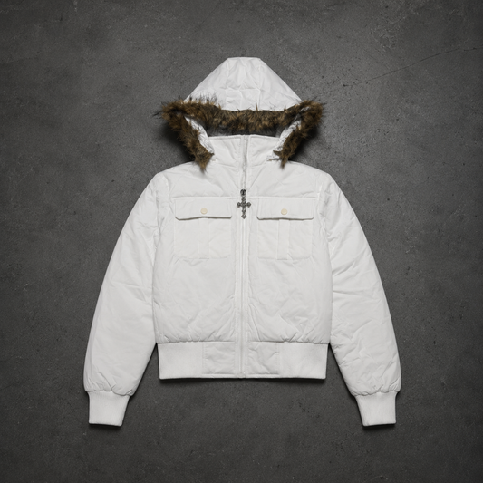 JACKET WHITE FUR