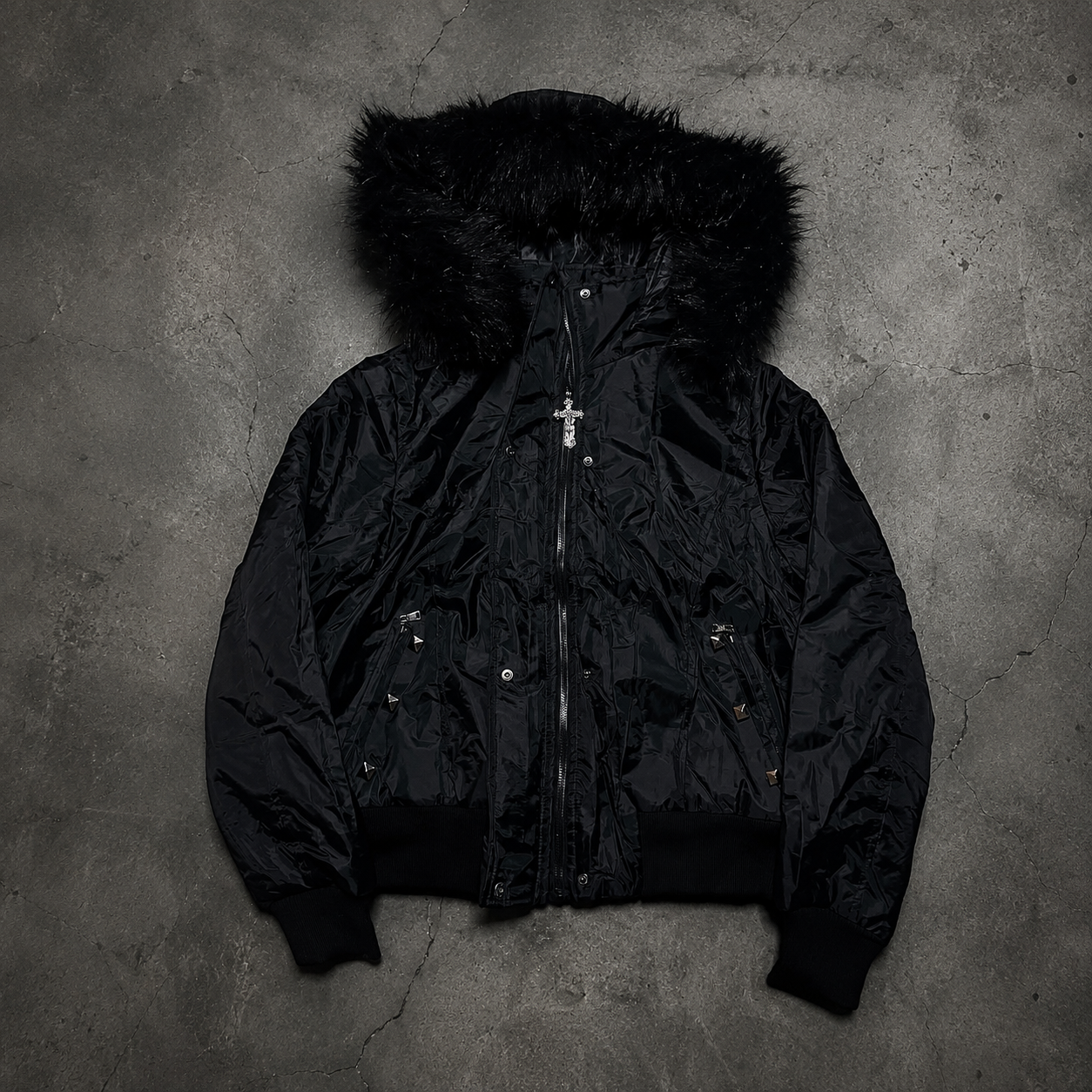 JACKET FUR BLACK DESMONTABLE