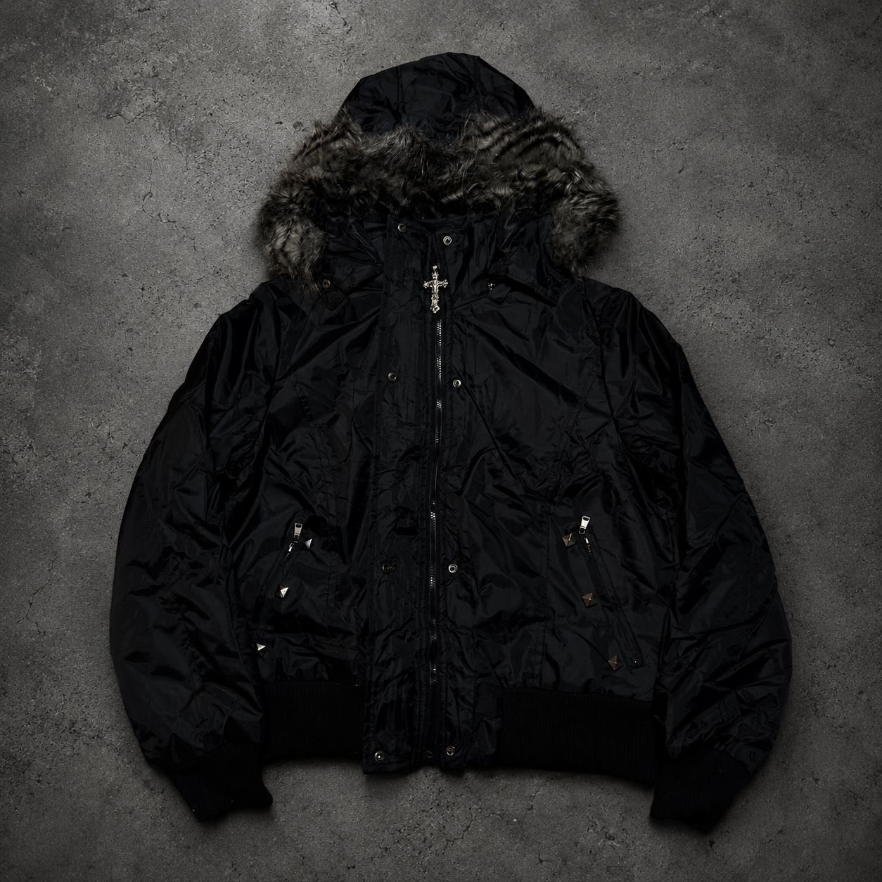 JACKET FUR GRAY DESMONTABLE